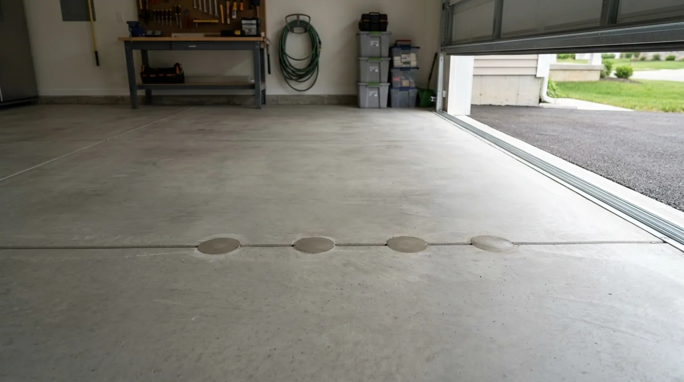 The finished result of professional concrete leveling: the completed work looking clean, correct — Erie, PA