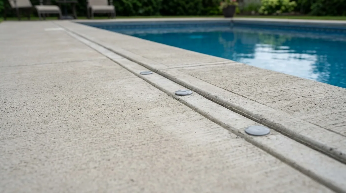 The finished result of professional concrete leveling: the completed work looking clean, correct — Erie, PA