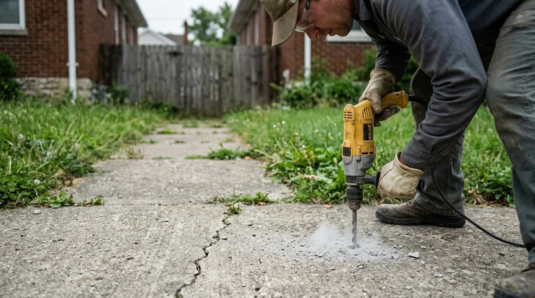 Mudjacking uses one to two inch holes; foam uses ports around five-eighths of an inch — Erie, PA